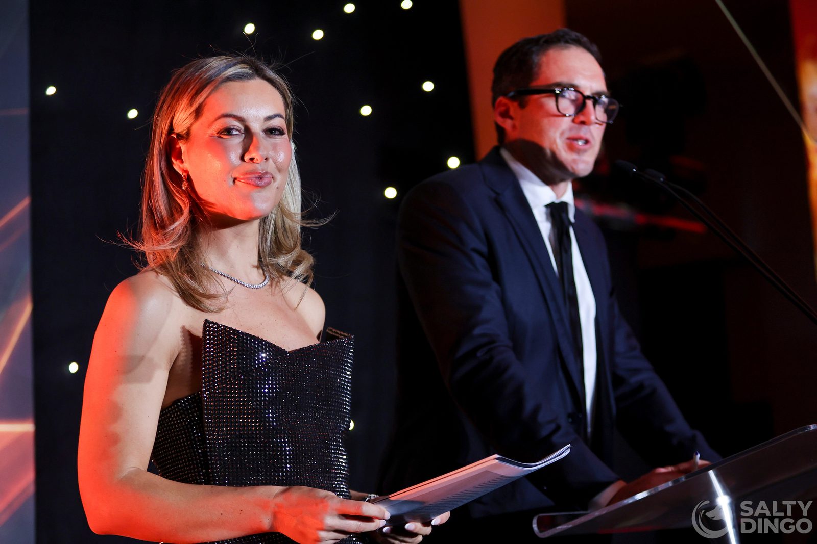 Gabriella Power presenting at the Kennedy Awards