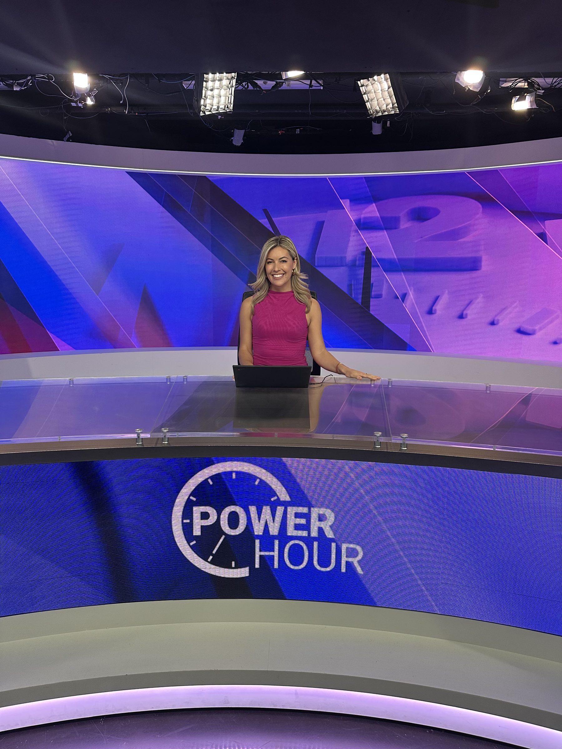 The Power Hour studio set