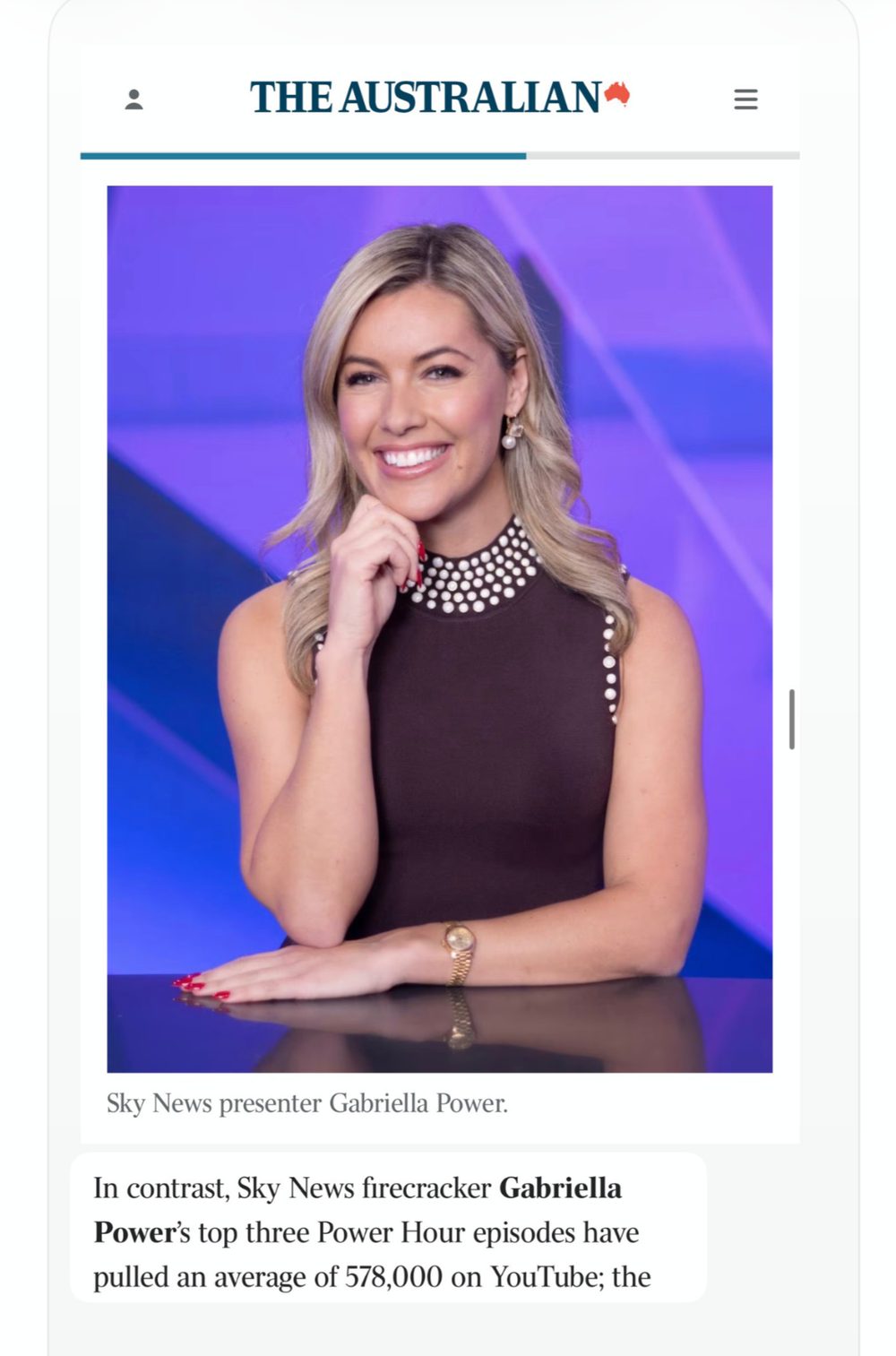 The Australian's report on Power Hour audience figures