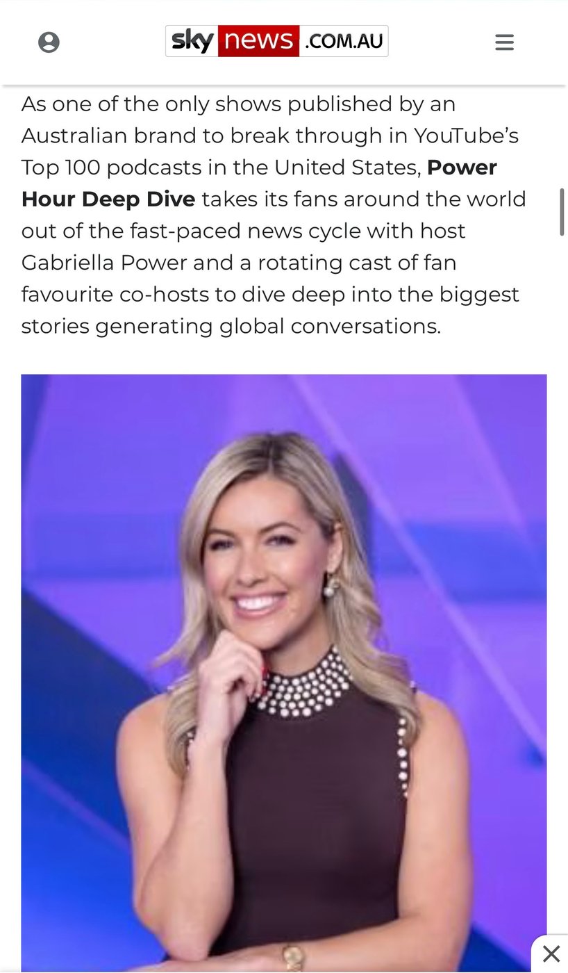 Sky News: Power Hour Deep Dive breaks into YouTube's Top 100 podcasts in the United States