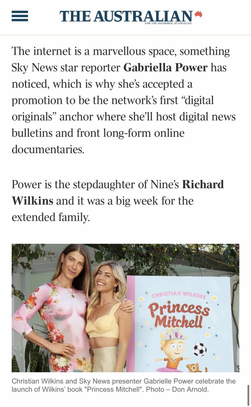 The Australian: Gabriella Power promoted to the network's first digital originals anchor